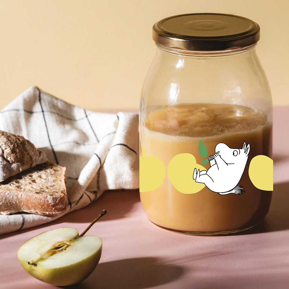 Mummi glasskrukke + 4 klistremerker 0,5 liter