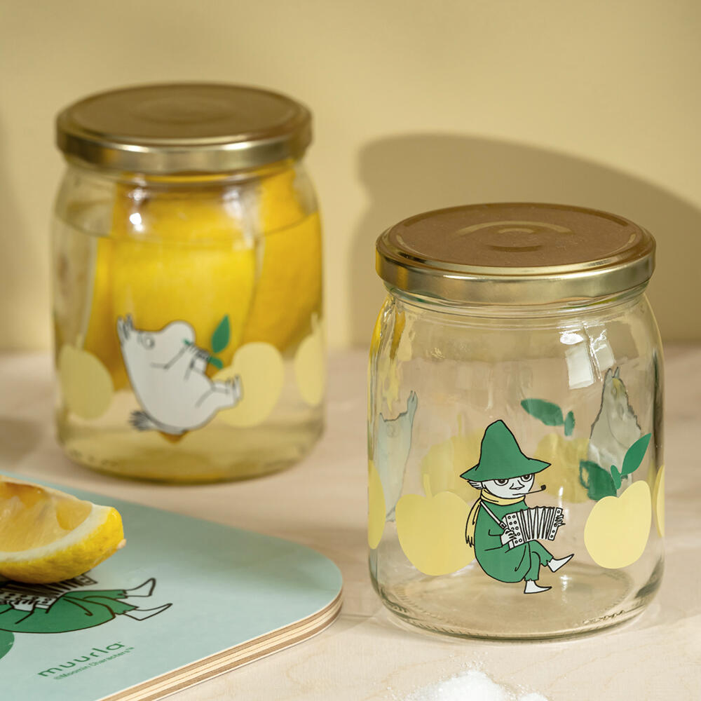 Mummi glasskrukke + 4 klistremerker 0,5 liter