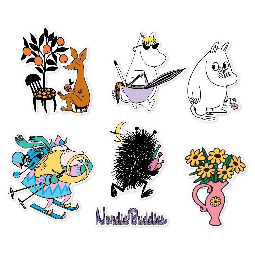 Snorkfrøken Stickers 6-stk - Nordicbuddies