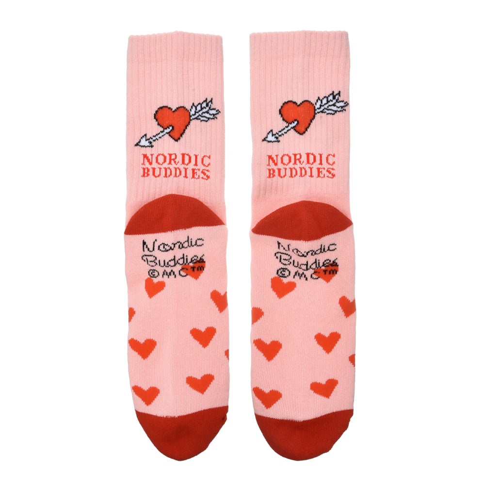 Snorkfrøken Hjerte Dame Retro Sokker Rosa - Nordicbuddies