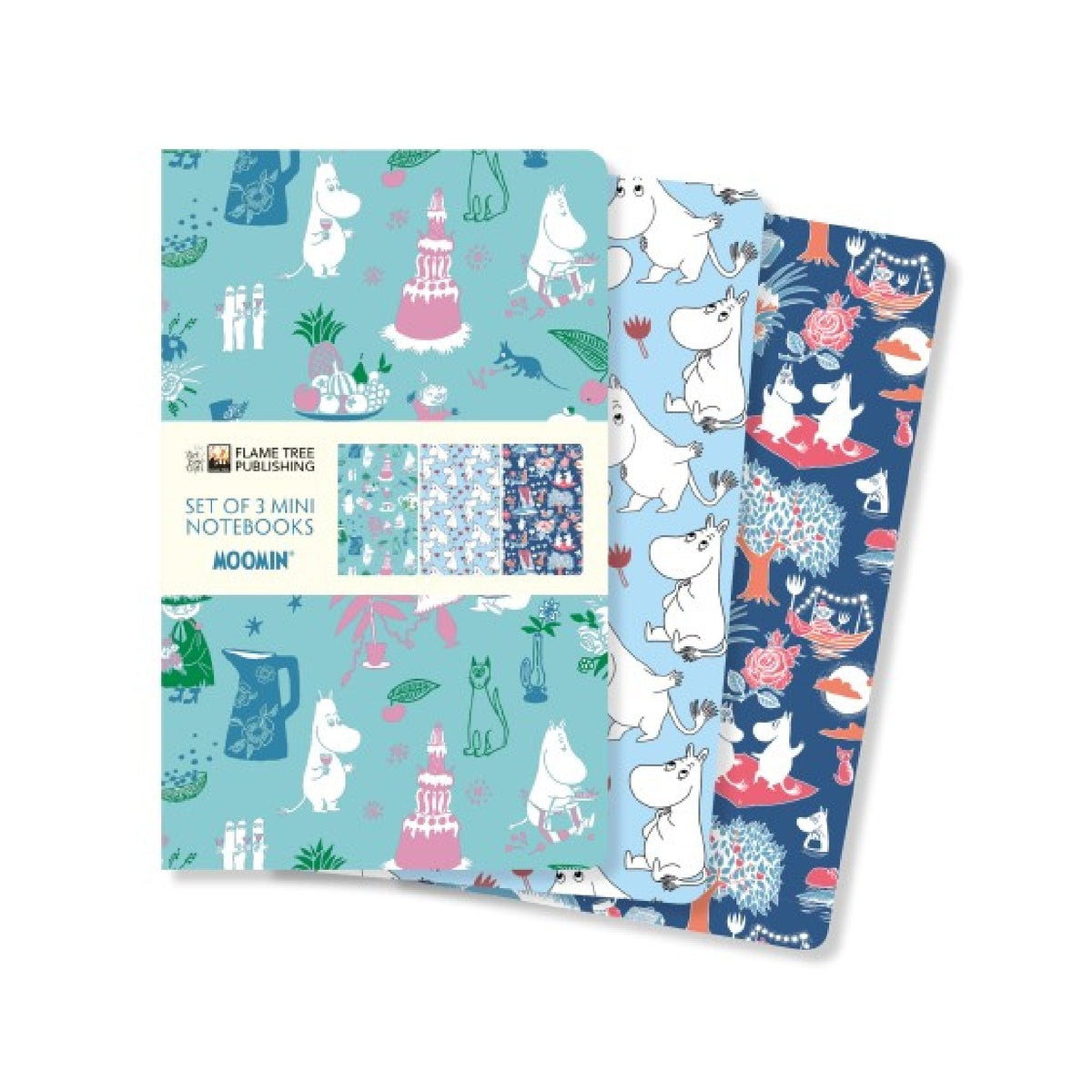 Mummi Classics Sett av 3 Mini Notatbøker - Flame Tree