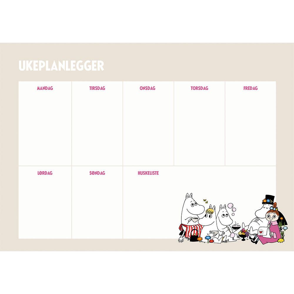 Ukeplanlegger Mummifamilien Beige A4 - Inspirasjon Forlag