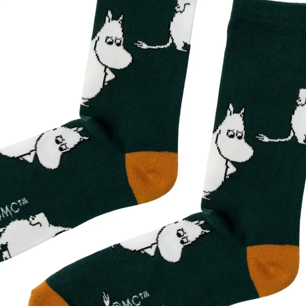 Moomin 80 Sokker Mummitroll Mørkegrønn 40-45 - Nordicbuddies