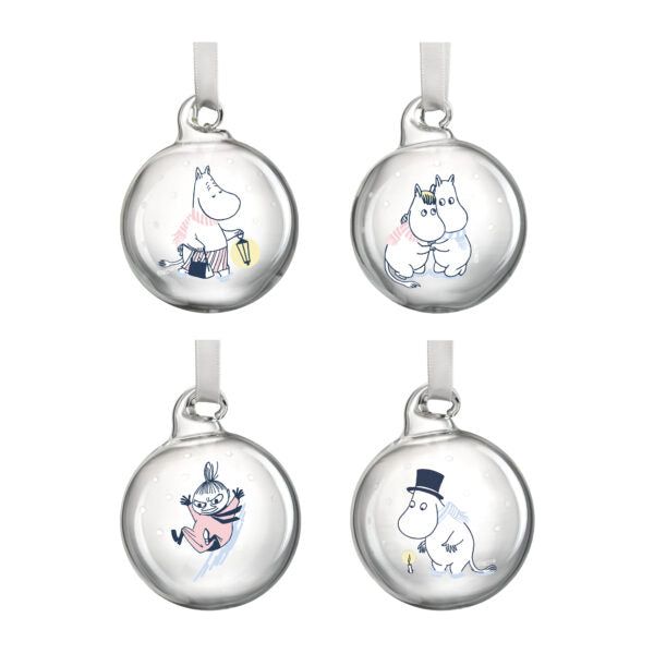 Mummi La det Snø Julekuler sett av 4 - Muurla