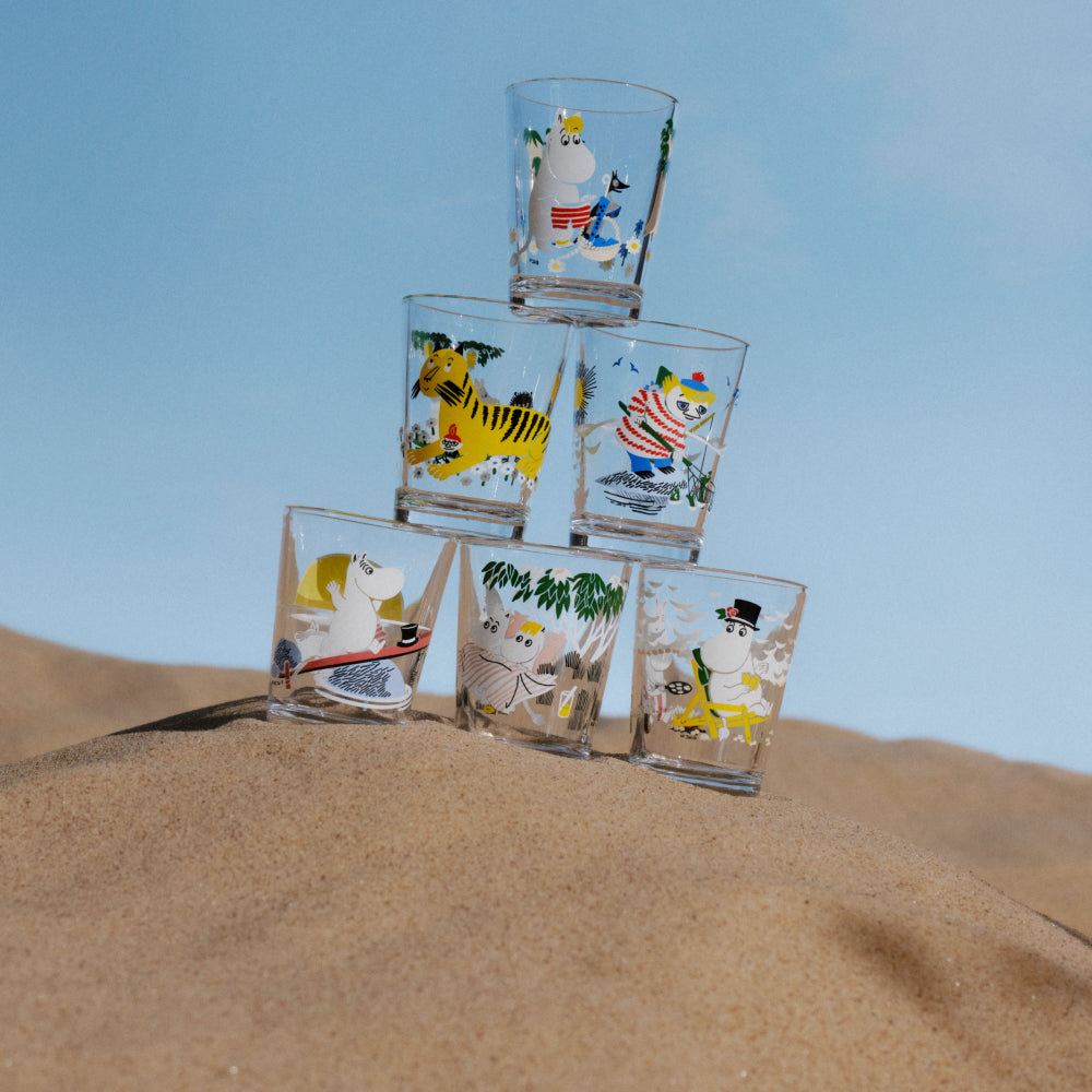 Mummi Drar på Ferie Vannglass 22cl - Moomin Arabia