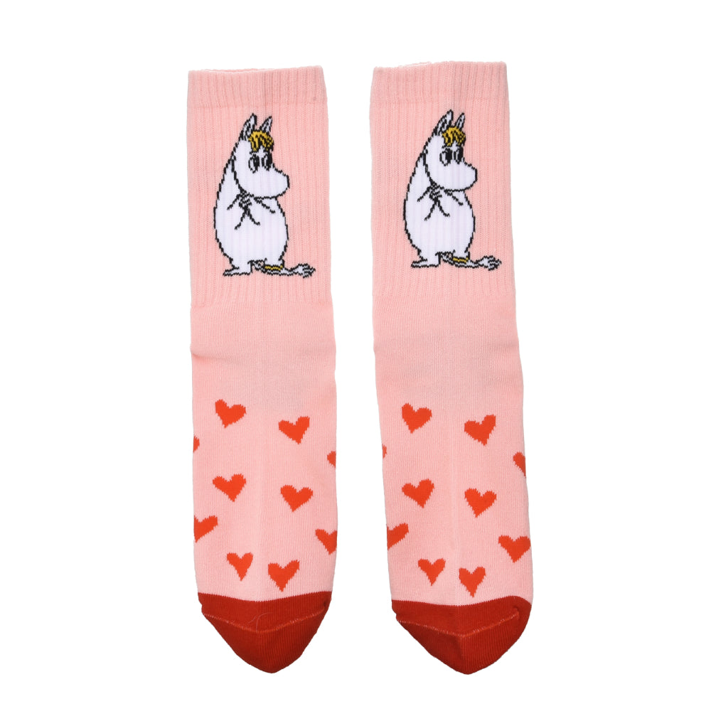 Snorkfrøken Hjerte Dame Retro Sokker Rosa - Nordicbuddies