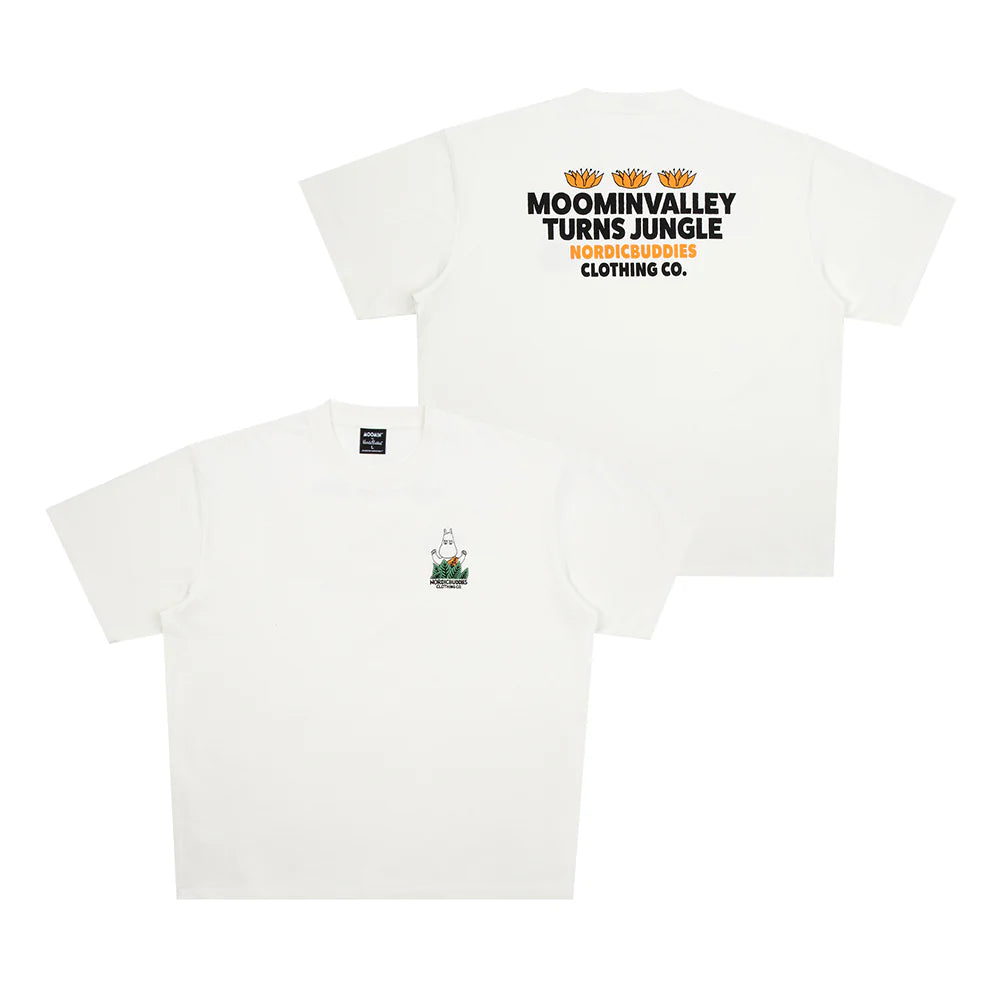 Moomin 80 Collection T-skjorte Jungel hvit - Nordicbuddies