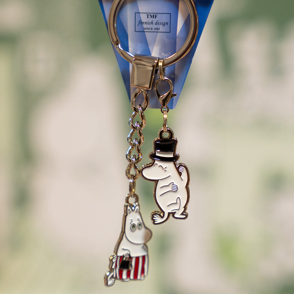Moominmamma & Moominpappa Metal Keyring - The Official Moomin Shop