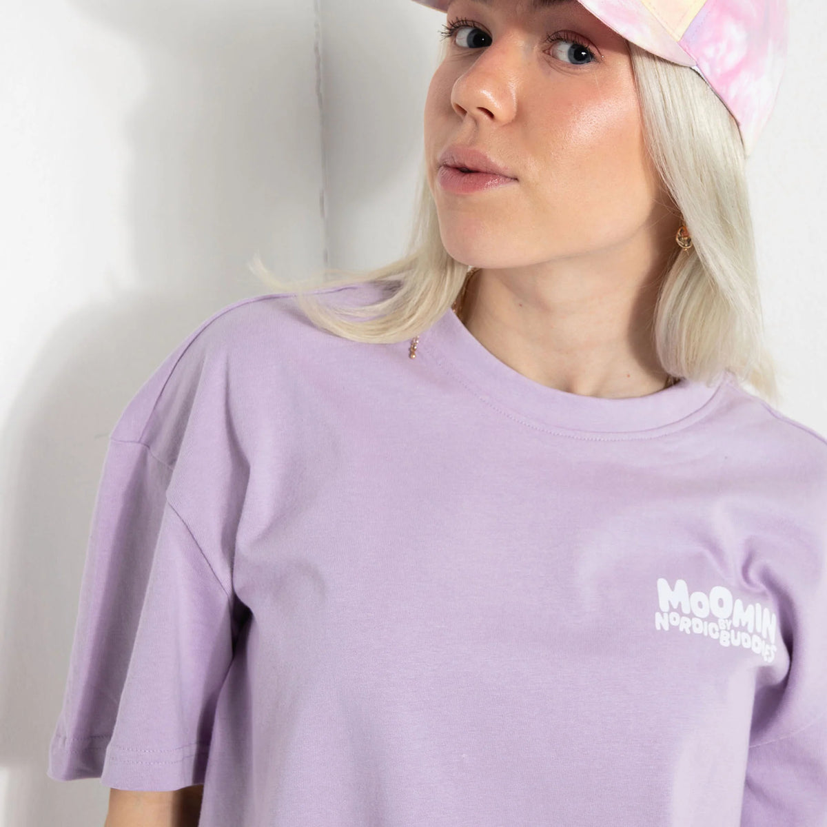 T-skjorte med mummi-figurer Rosa