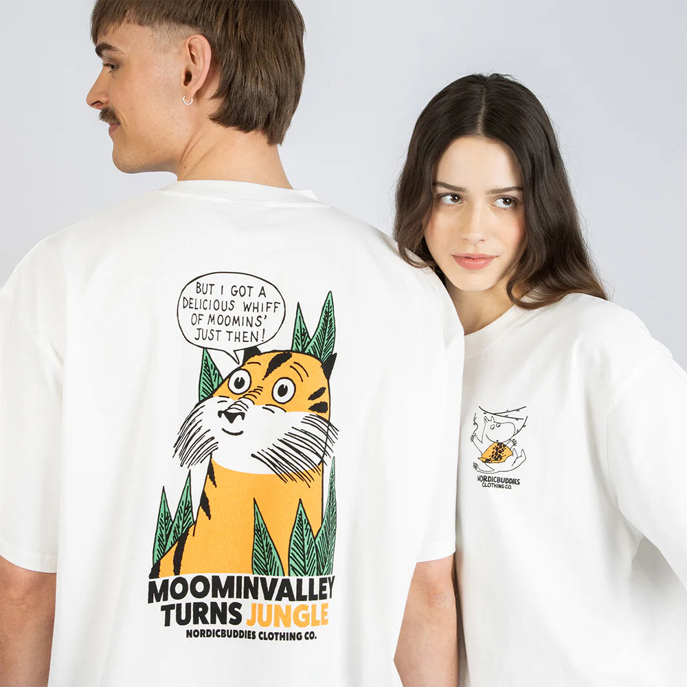Moomin 80 Collection T-skjorte Tiger hvit - Nordicbuddies